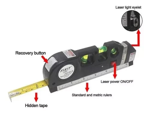Nivel Laser 3 Burbujas Cinta Metrica
